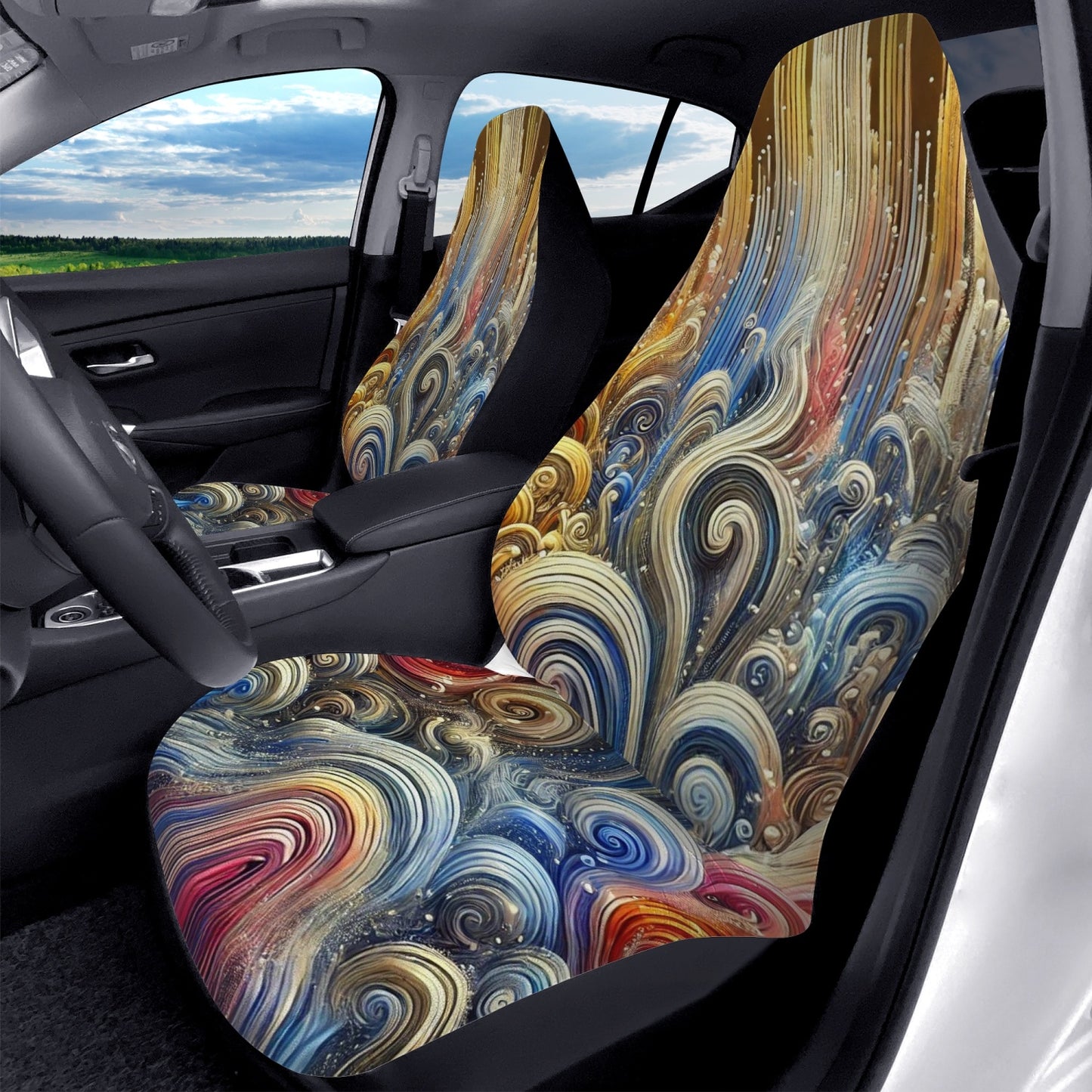 sound wave car seat covers