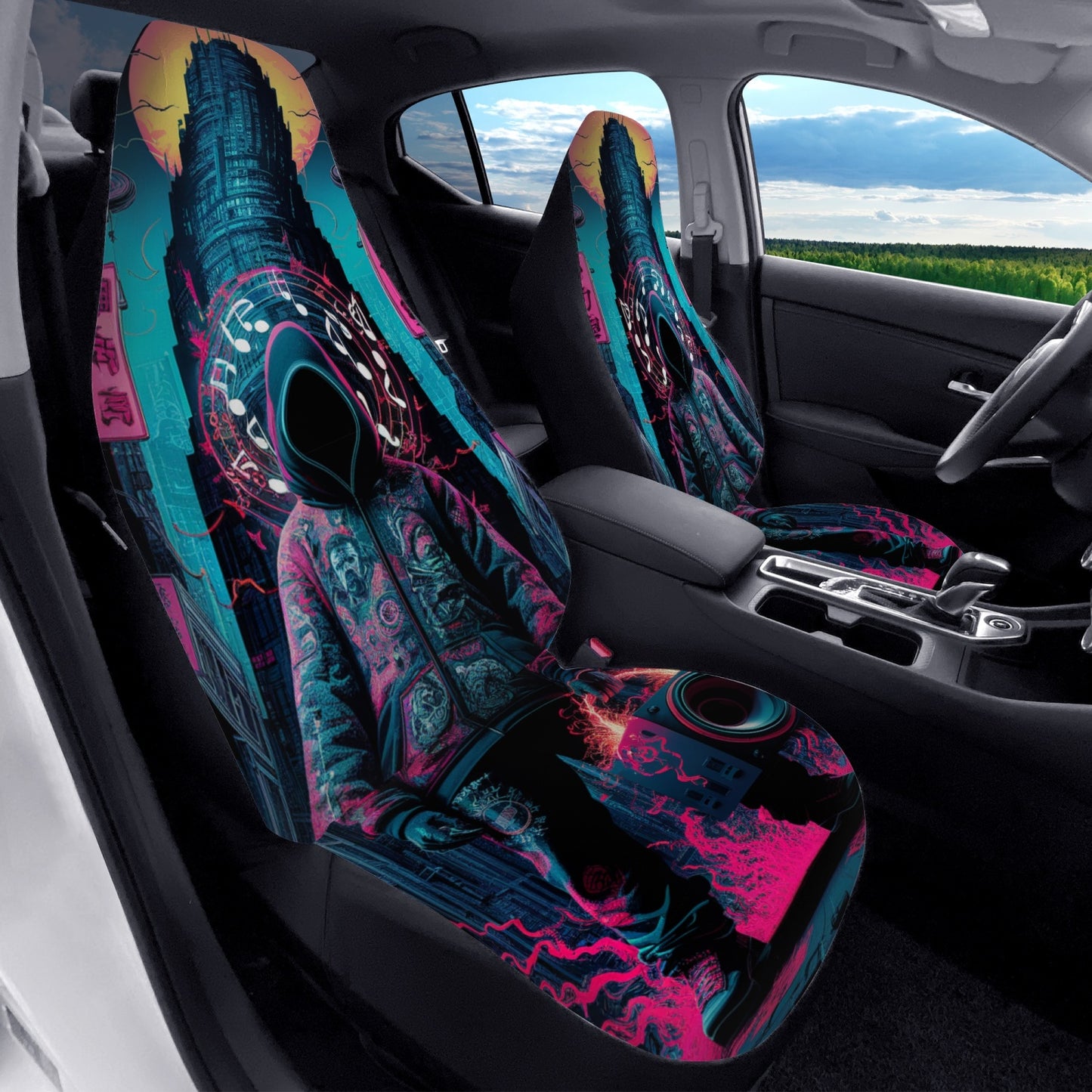 dark tones car seat cover