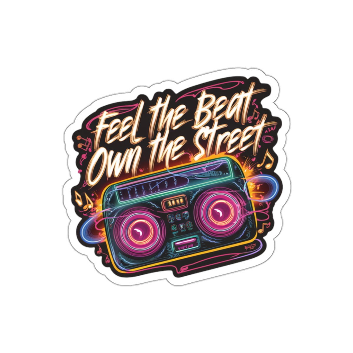 feel the beat 1 sticker