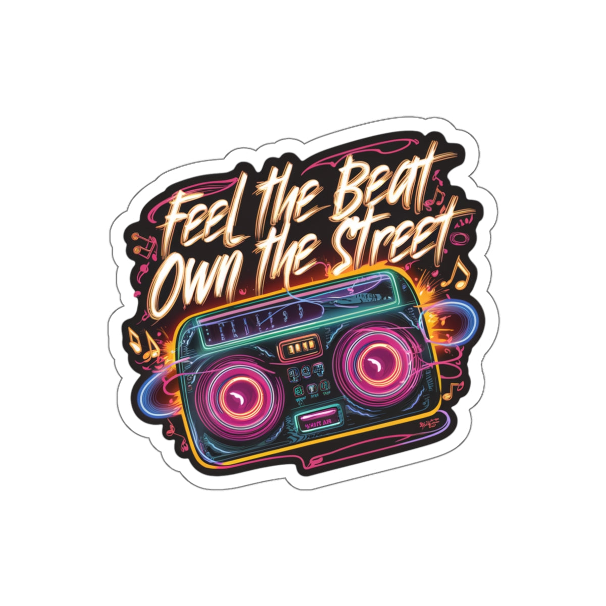 feel the beat 1 sticker