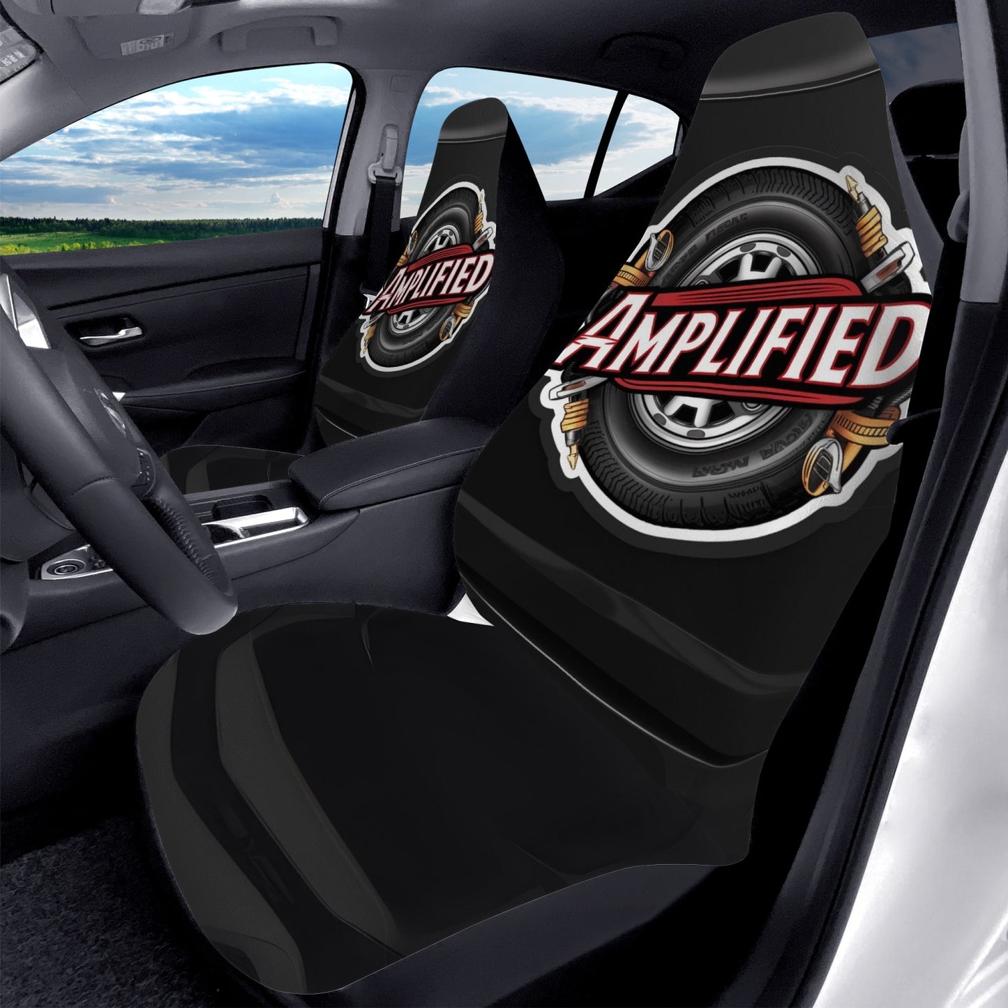 amped tire car seat cover