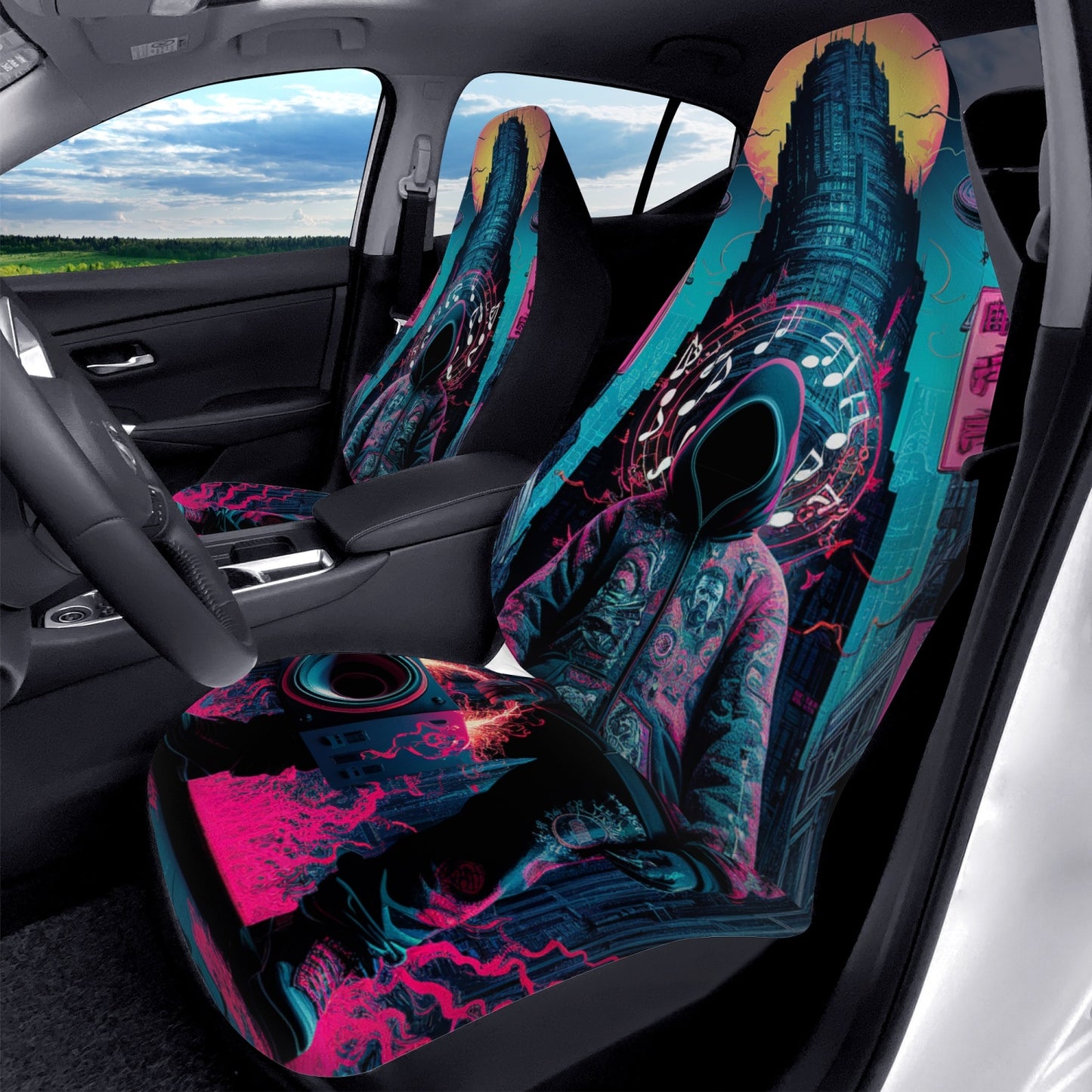 dark tones car seat cover