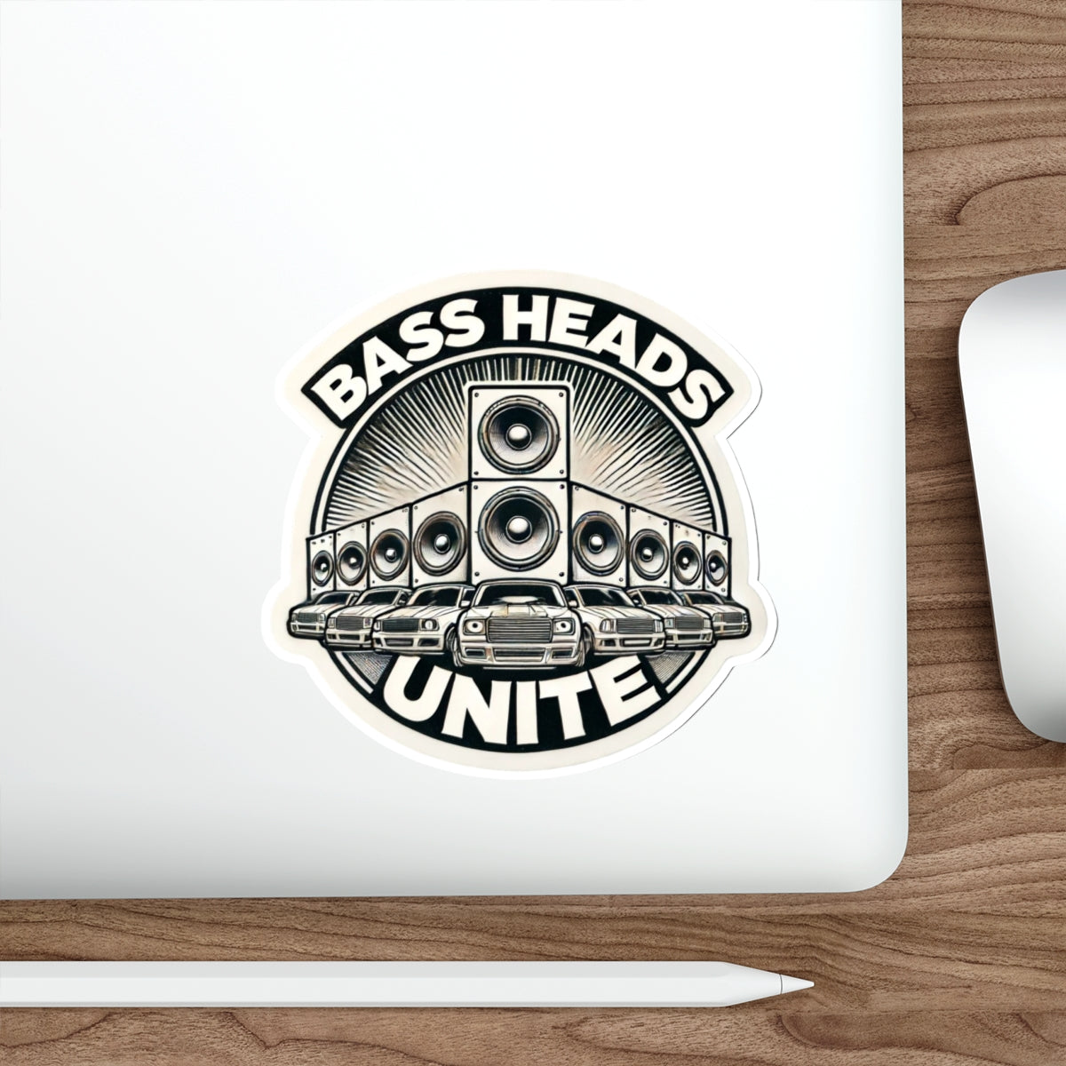 bass heads unite sticker