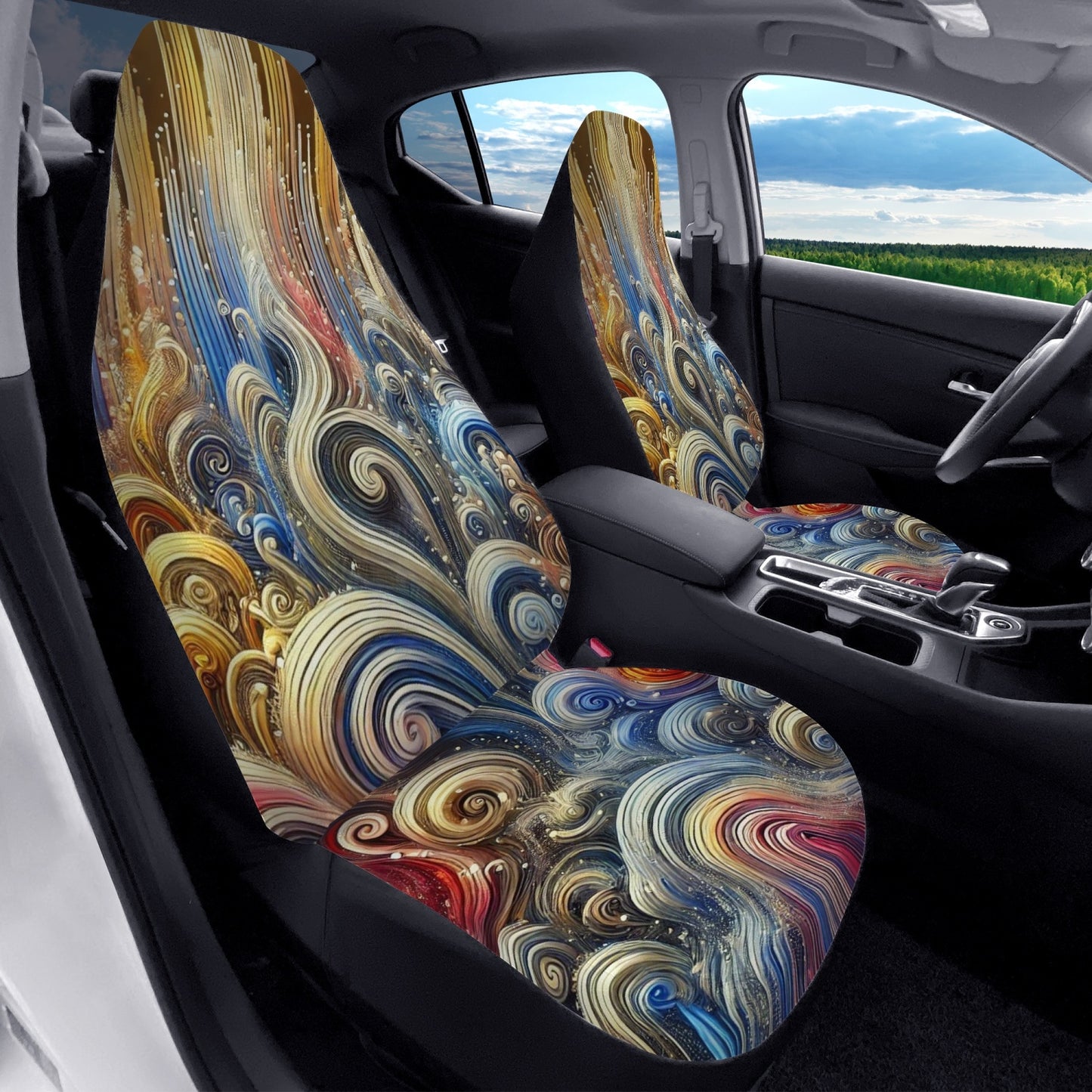 sound wave car seat covers