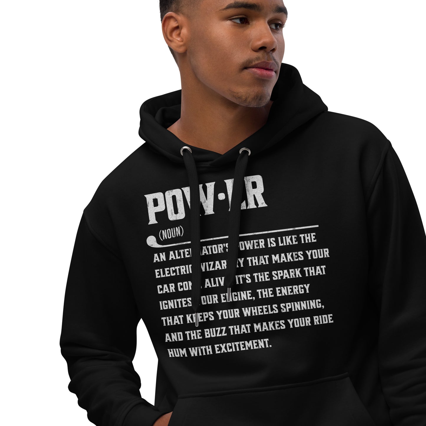 power (noun) hoodie