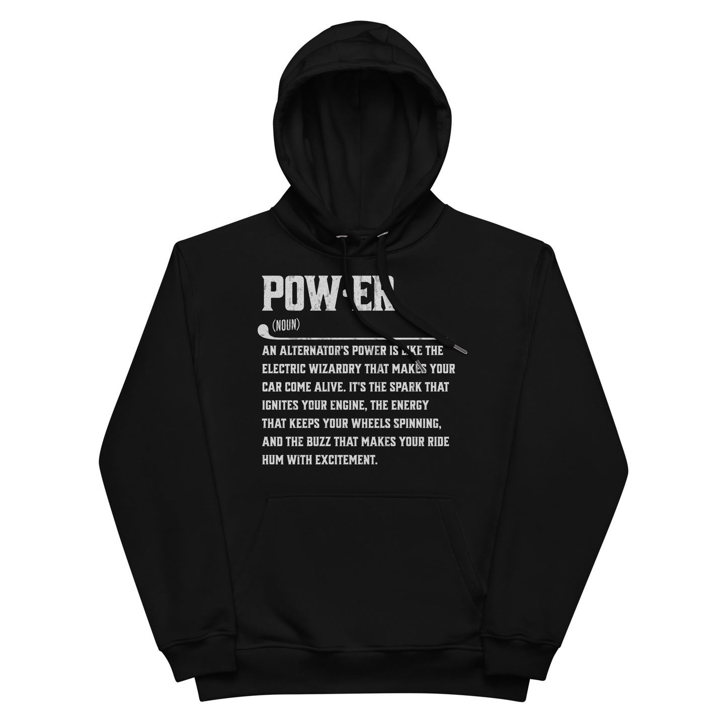 power (noun) hoodie