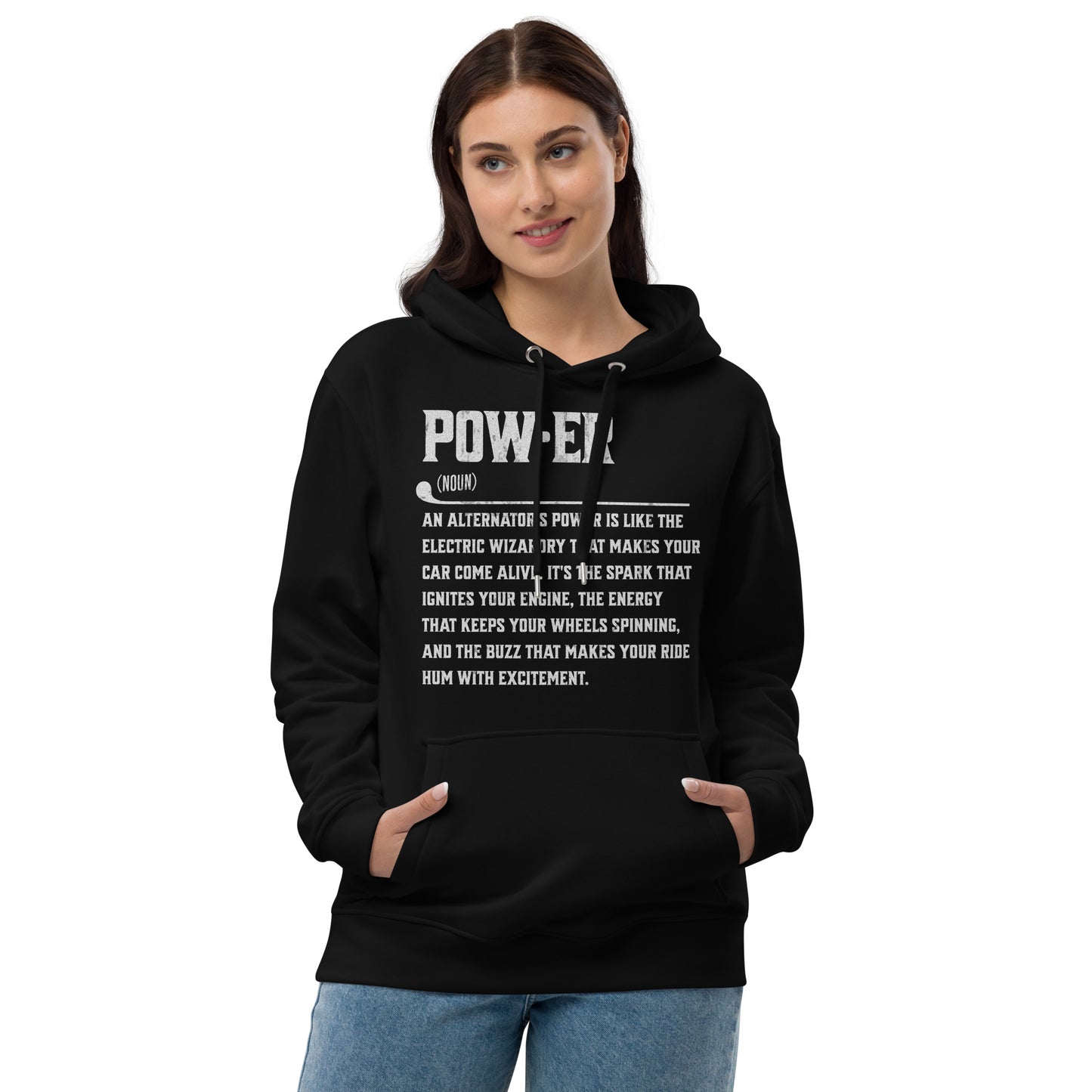 power (noun) hoodie