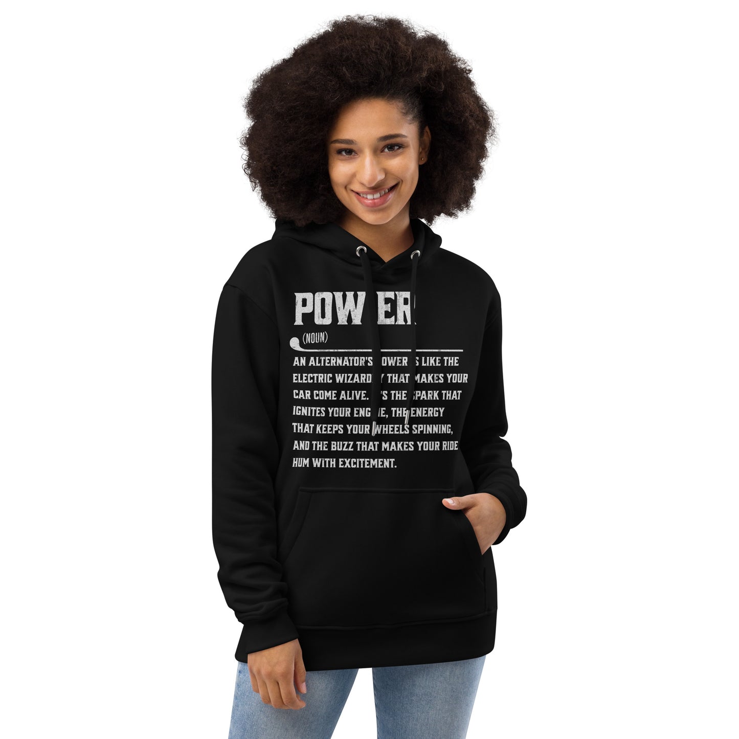 power (noun) hoodie